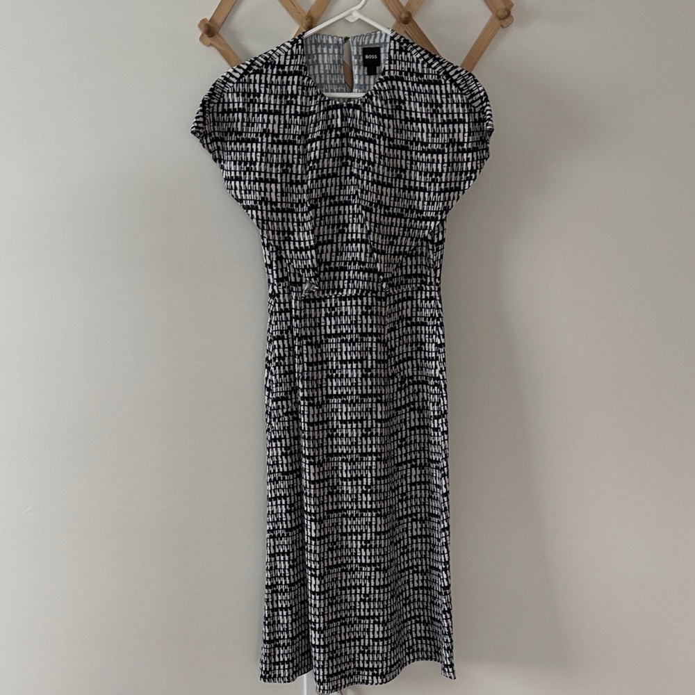 Hugo Boss Monochrome Midi Dress
